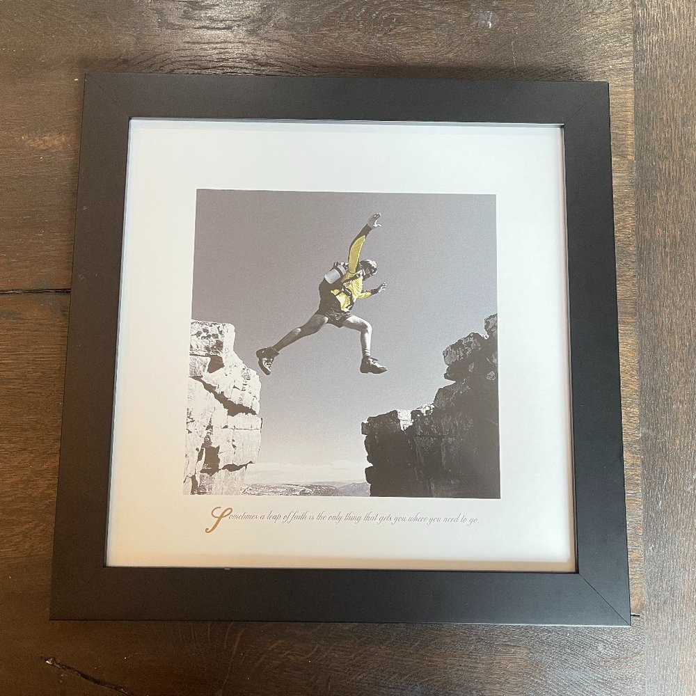 Motivational Art Framed 14"x14"